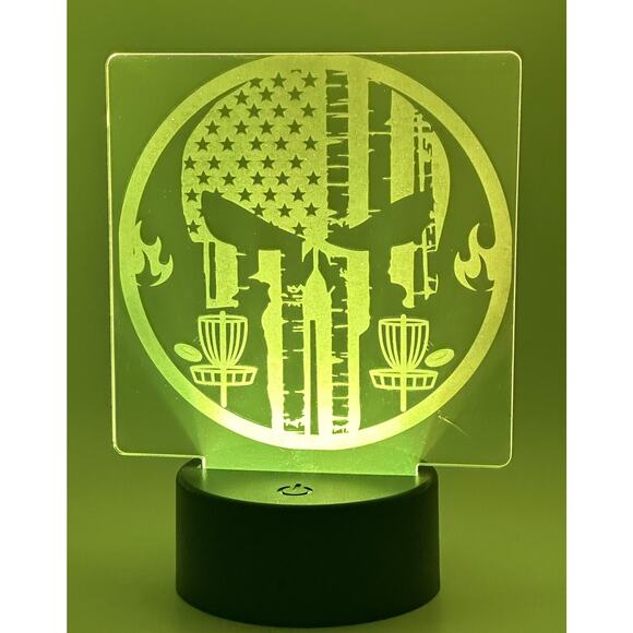 Disc Golf Laser Engraved LED light, Disc Golf Gift, Sport Gift, LED Night Light - Picture 14 of 16